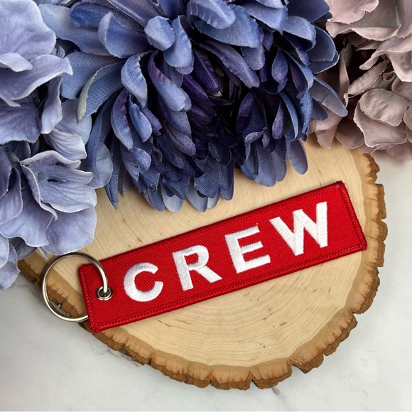 Aviator Red Crew Keychain Luggage Tag - Picture 4 of 12